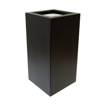 πολυεστερική γλάστρα - Τετράγωνο - 50 x 50 x 100 cm - RAL9010 ματ (λευκό) - Με βάση