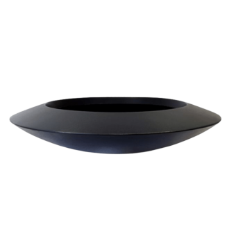 πολυεστερική γλάστρα - Μπολ - Ø 120 x 20 cm - RAL9005 ματ (μαύρο) - Με βάση