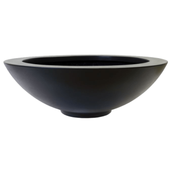 πολυεστερική γλάστρα - Μπολ - Ø 120 x 40 cm - RAL9010 ματ (λευκό) - Με βάση