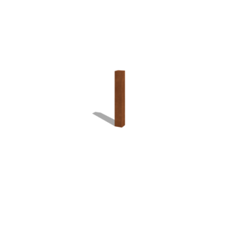 Στύλος περίφραξης από ατσάλι corten 80 cm