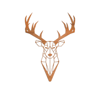 Διακόσμηση τοίχου από χάλυβα Corten - Τάρανδος Small - 60 x 43,4 cm