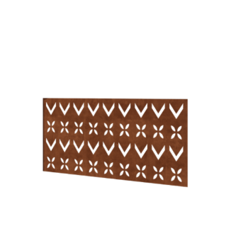 Φράχτης από χάλυβα Corten H - Πάνελ V - 120 x 63,3 cm