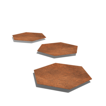 Πλάκα από ατσάλι corten Εξάγωνο 50