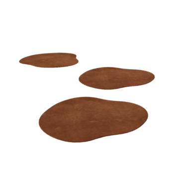 Πλακάκι βημάτων από χάλυβα Corten - Οργανικό - 50 x 50 cm