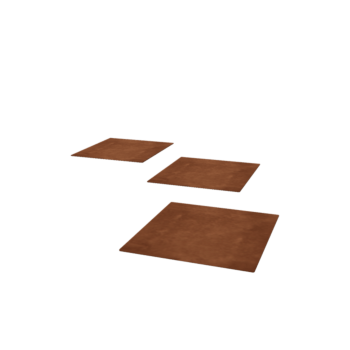 Πλακάκι βημάτων από χάλυβα Corten - Τετράγωνο - 40 x 40 cm