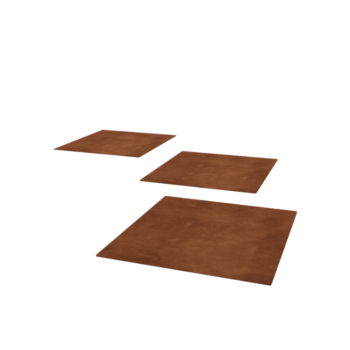 Πλακάκι βημάτων από χάλυβα Corten - Τετράγωνο - 50 x 50 cm