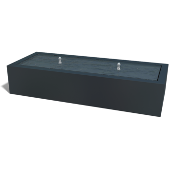 Συντριβάνι από αλουμίνιο - Lyra - 200 x 80 x 40 cm - RAL9010 ματ (λευκό) - Με LED φωτισμό