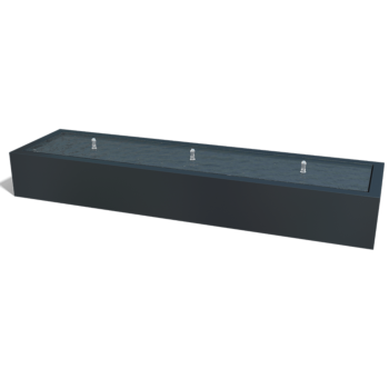 Συντριβάνι από αλουμίνιο - Lyra - 300 x 80 x 40 cm - RAL9010 ματ (λευκό) - Με LED φωτισμό