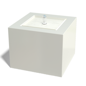 Συντριβάνι από αλουμίνιο - Lyra - 50 x 50 x 40 cm - RAL9005 ματ (μαύρο) - Με LED φωτισμό