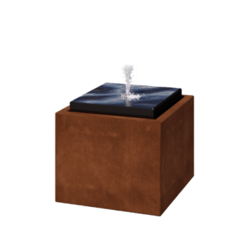 Συντριβάνι από χάλυβα Corten - Orin - 50 x 50 x 40 cm - Με LED φωτισμό