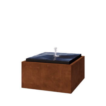 Συντριβάνι από χάλυβα Corten - Orin - 80 x 80 x 40 cm - Με LED φωτισμό