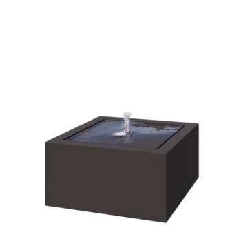 Συντριβάνι από αλουμίνιο - Lyra - 80 x 80 x 40 cm - RAL7016 ματ (ανθρακί γκρι) - Με LED φωτισμό