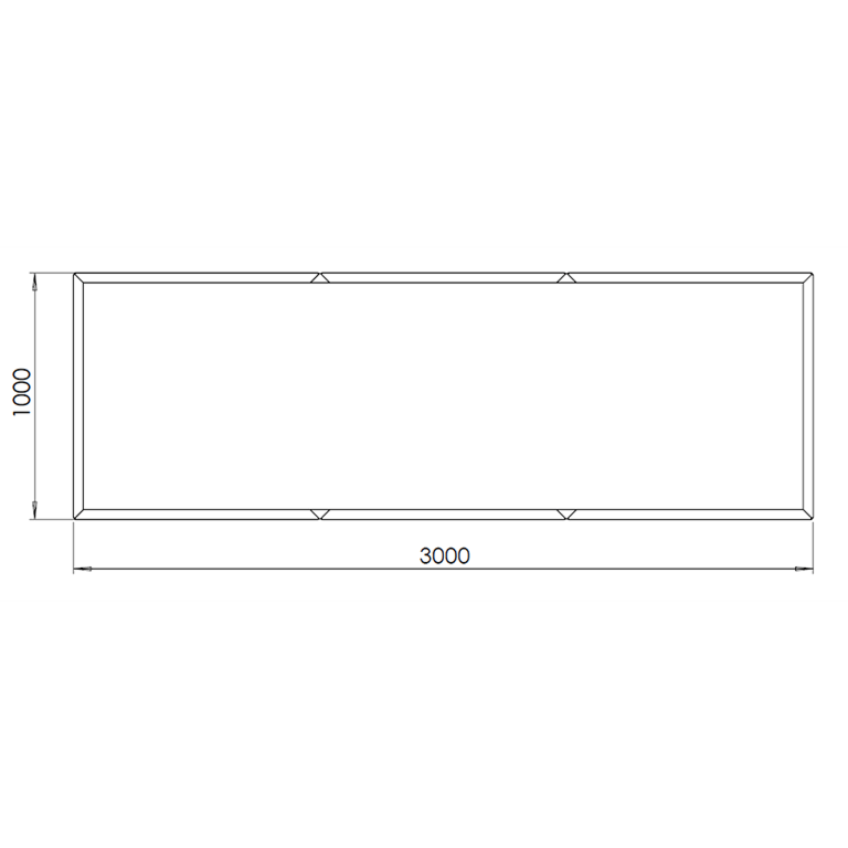 Ζαρντινιέρα από χάλυβα corten Texas xxl 300 x 100 cm