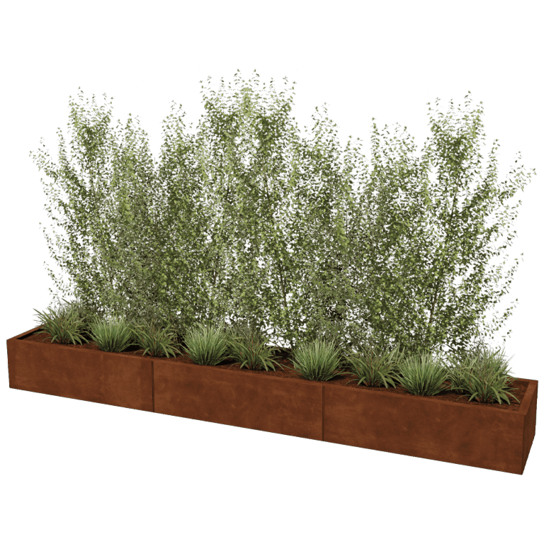 Ζαρντινιέρα από χάλυβα corten Texas xxl 300 x 50 cm