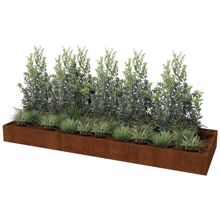Ζαρντινιέρα από χάλυβα corten Texas xxl 360 x 120 cm