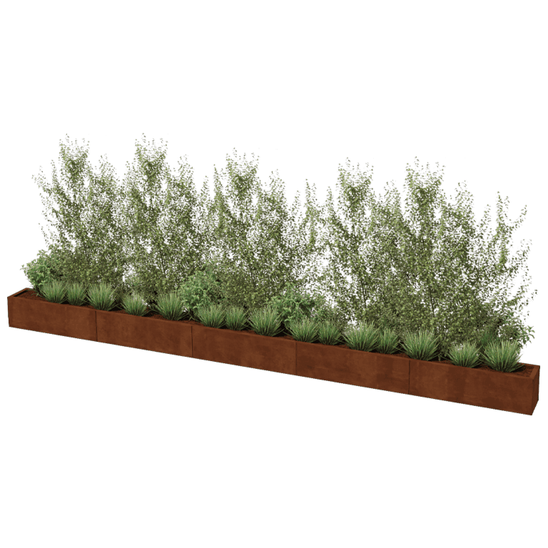 Ζαρντινιέρα από χάλυβα corten Texas xxl 500 x 30 cm