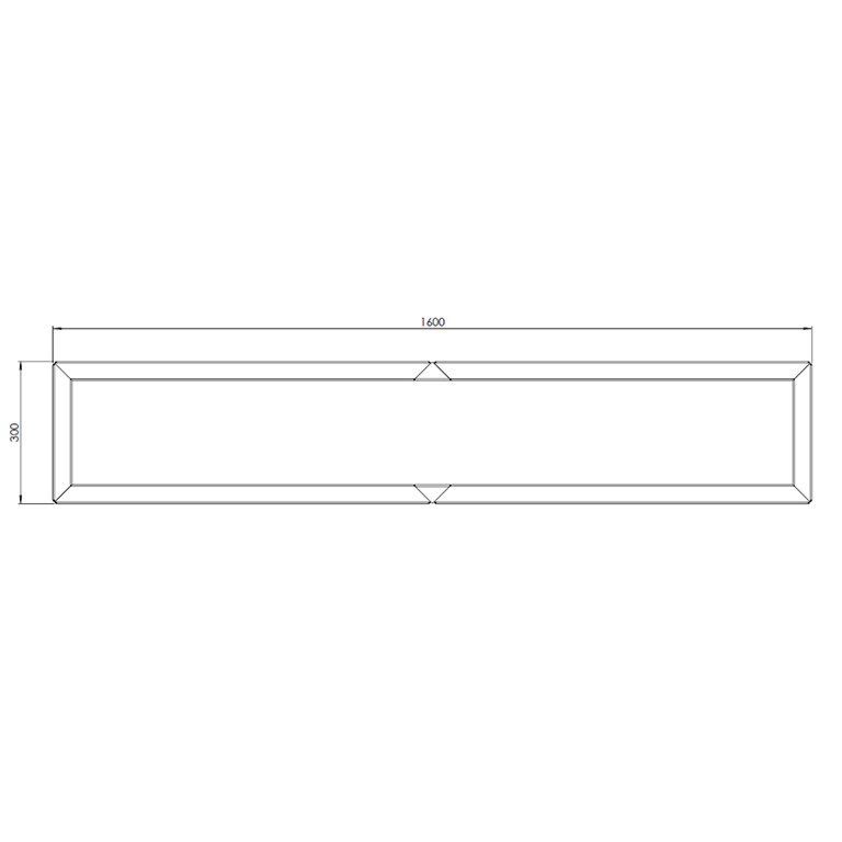 Ζαρντινιέρα από χάλυβα corten Texas xxl 160 x 30 cm