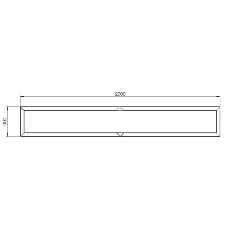 Ζαρντινιέρα από χάλυβα corten Texas xxl 200 x 30 cm