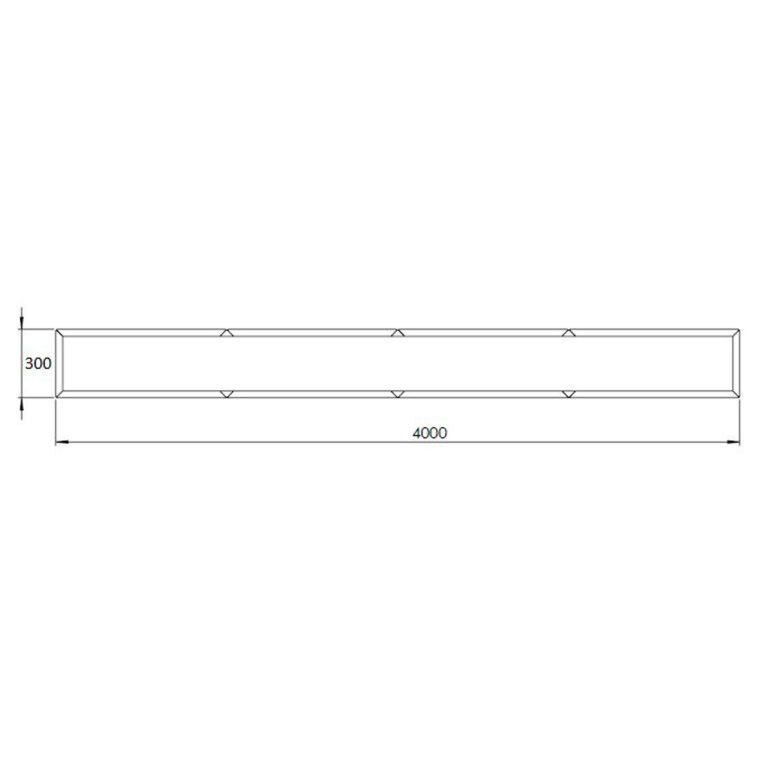Ζαρντινιέρα από χάλυβα corten Texas xxl 400 x 30 cm