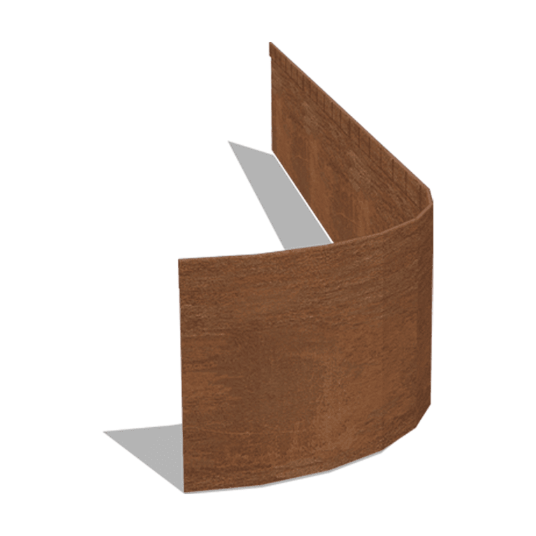 Χωρίσματα γκαζόν από ατσάλι corten επίπεδο FLEX 23 cm (μήκος 150 cm)
