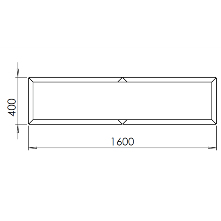 Ζαρντινιέρα από χάλυβα corten Texas xxl 160 x 40 cm
