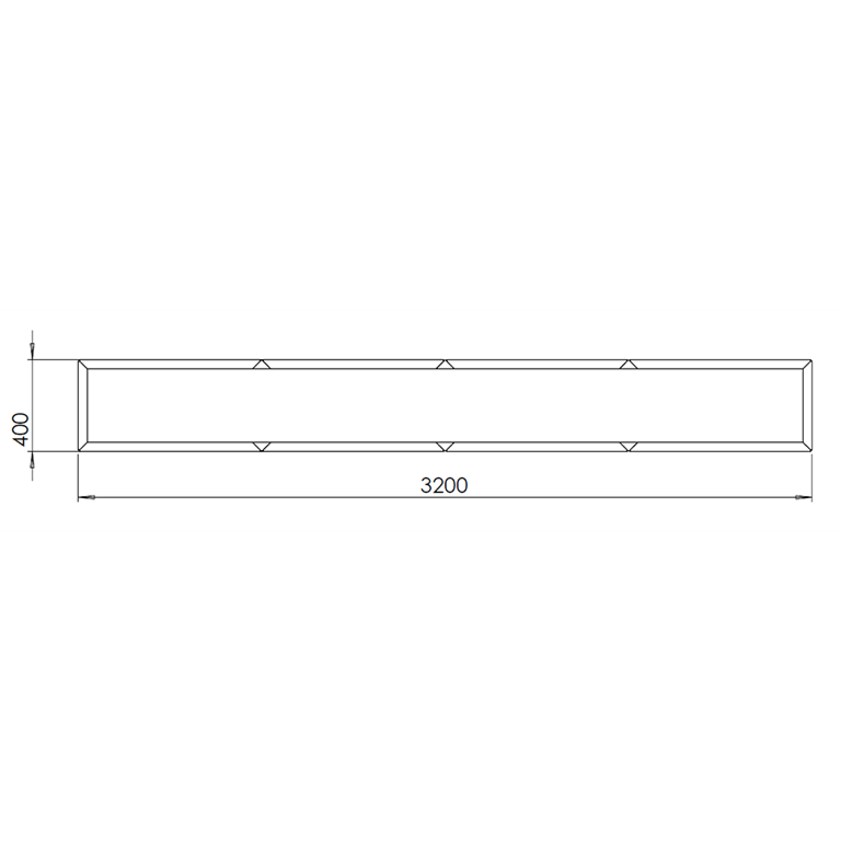 Ζαρντινιέρα από χάλυβα corten Texas xxl 320 x 40 cm
