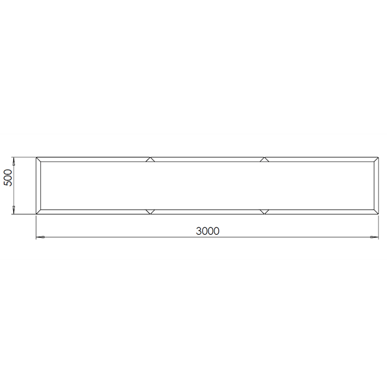 Ζαρντινιέρα από χάλυβα corten Texas xxl 300 x 50 cm