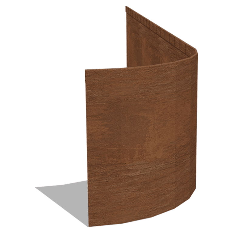 Χωρίσματα γκαζόν από ατσάλι corten επίπεδο FLEX 35 cm (μήκος 150 cm)