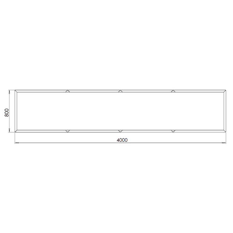 Ζαρντινιέρα από χάλυβα corten Texas xxl 400 x 80 cm