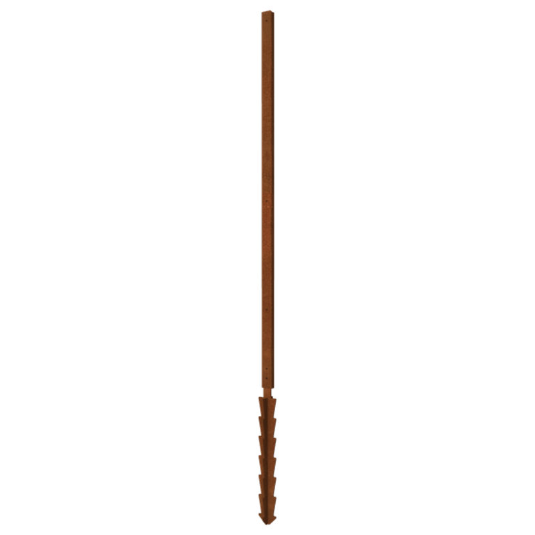 Βάση από ατσάλι corten ίσιο πείρος στήριξης με 190 x 6 x 3 cm