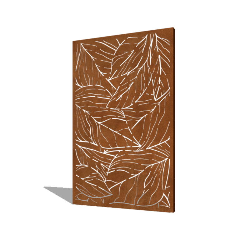 Πάνελ από ατσάλι corten φύλλα 120 x 6 x 190 cm
