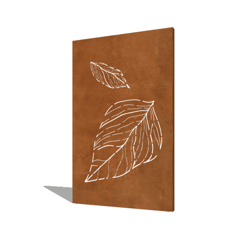 Πάνελ από ατσάλι corten μεγάλα φύλλα 120 x 6 x 190 cm