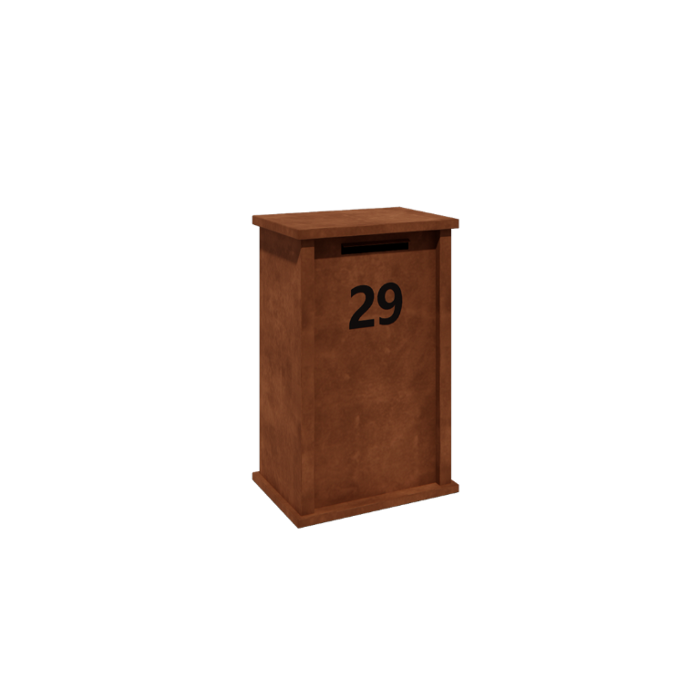 Γραμματοκιβώτιο από χάλυβα Corten - Arizona M - 60 x 40 x 100 cm