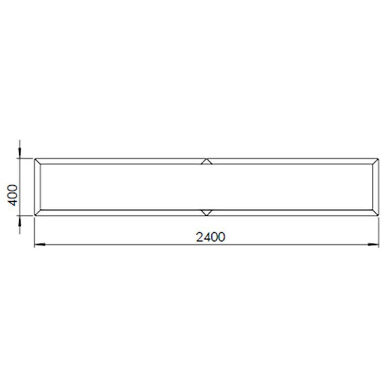 Ζαρντινιέρα από χάλυβα corten Texas xxl 240 x 40 cm