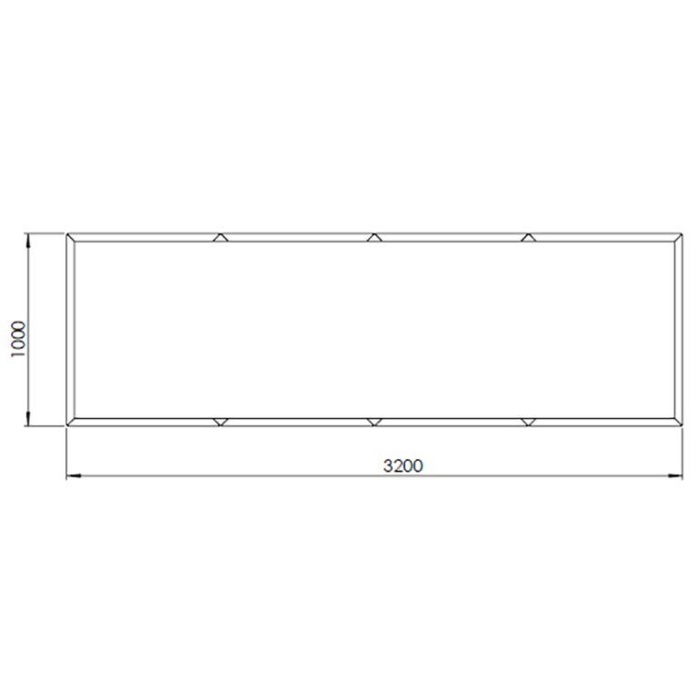 Ζαρντινιέρα από χάλυβα corten Texas xxl 320 x 100 cm