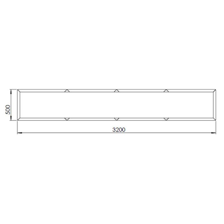Ζαρντινιέρα από χάλυβα corten Texas xxl 320 x 50 cm