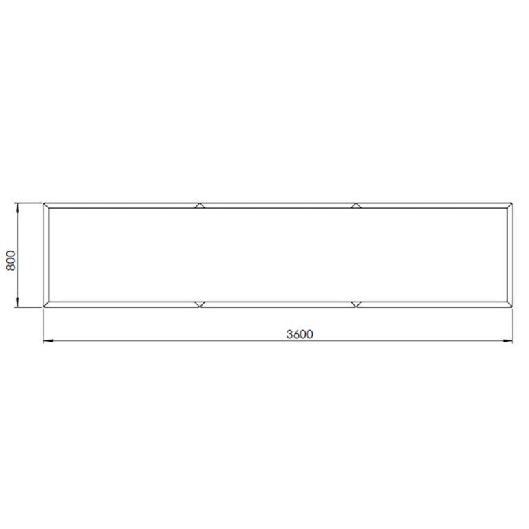 Ζαρντινιέρα από χάλυβα corten Texas xxl 360 x 80 cm
