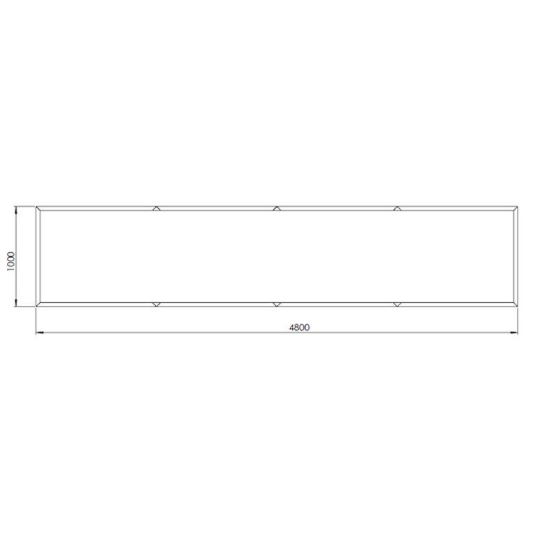 Ζαρντινιέρα από χάλυβα corten Texas xxl 480 x 100 cm