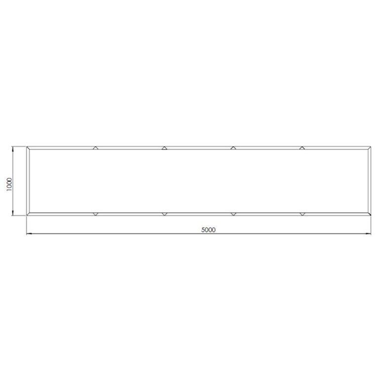 Ζαρντινιέρα από χάλυβα corten Texas xxl 500 x 100 cm