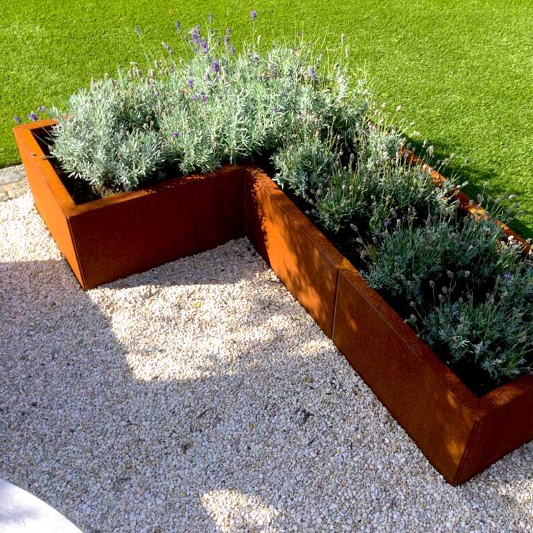 Ζαρντινιέρα από χάλυβα corten Κάνσας 50