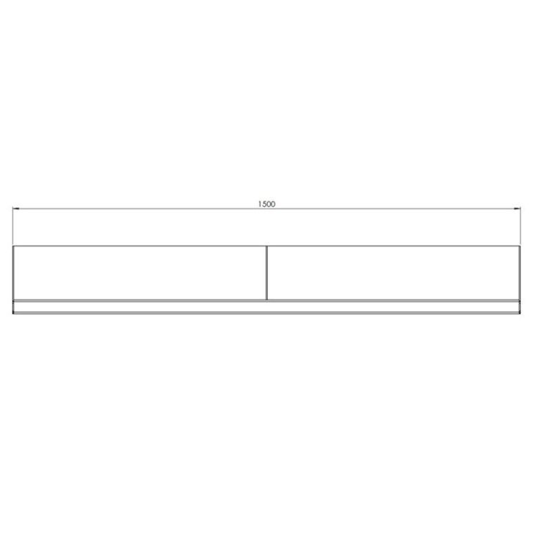 Τοιχίο αντιστήριξης από ατσάλι corten ίσιο 150 cm (ύψος 50 cm)