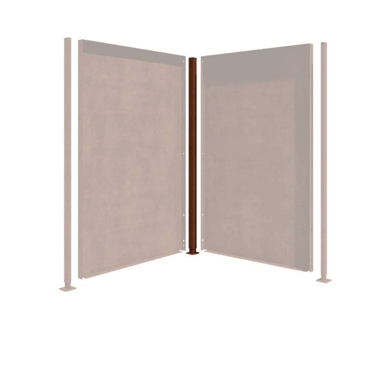 Βάση από ατσάλι Corten - Γωνία με βάση στήριξης - 190 x 6 x 6 cm