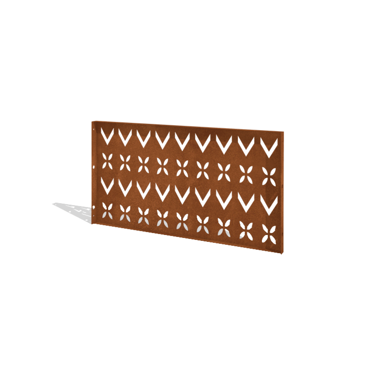 Φράχτης κηπου από χάλυβα corten H πάνελ V 120 x 63,3 cm