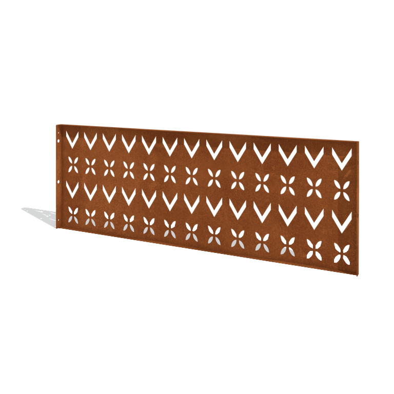 Φράχτης κηπου από χάλυβα corten H πάνελ V 180 x 63,3 cm
