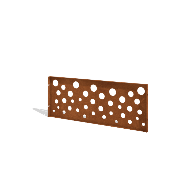 Φράχτης κηπου από χάλυβα corten H πάνελ B 120 x 47,5 cm