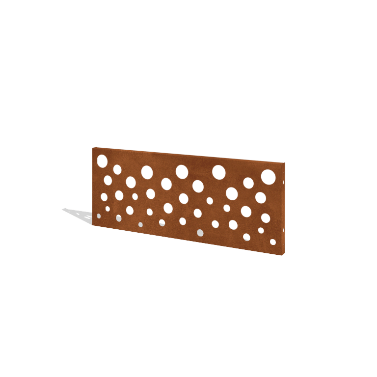Φράχτης κηπου από χάλυβα corten H πάνελ B 120 x 47,5 cm