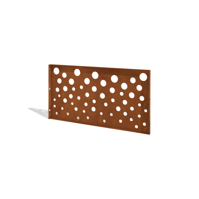 Φράχτης κηπου από χάλυβα corten H πάνελ B 120 x 63,3 cm