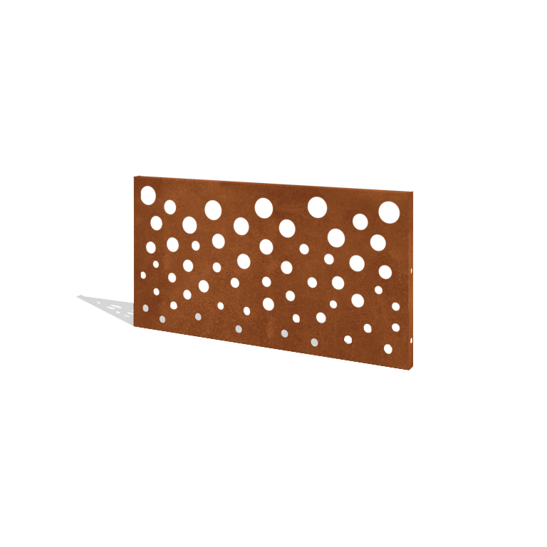 Φράχτης κηπου από χάλυβα corten H πάνελ B 120 x 63,3 cm