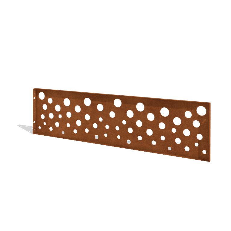 Φράχτης κηπου από χάλυβα corten H πάνελ B 180 x 47,5 cm