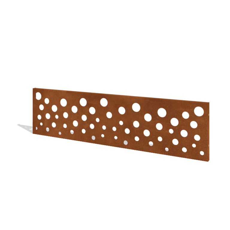 Φράχτης κηπου από χάλυβα corten H πάνελ B 180 x 47,5 cm